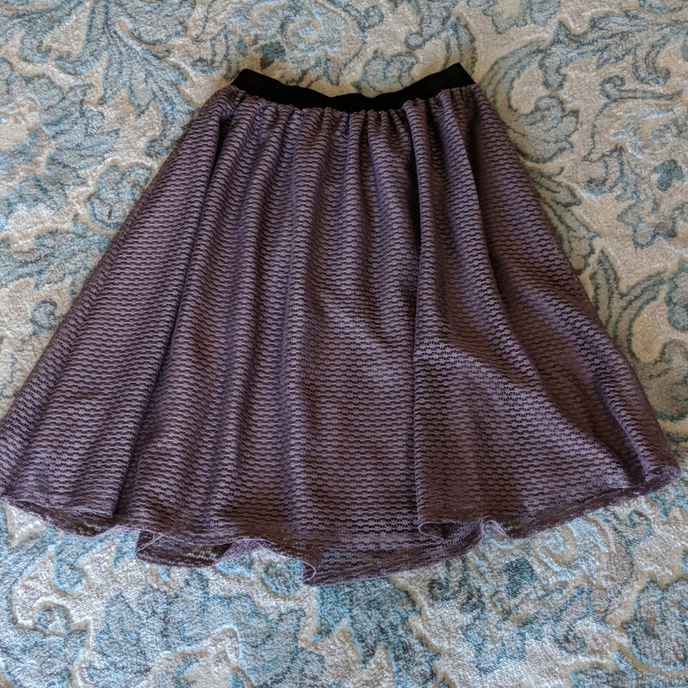 Purple midi skirt